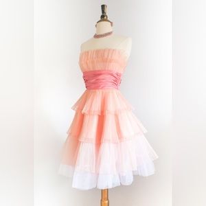 Retro BETSEY JOHNSON Pink Cupcake Dress • XS